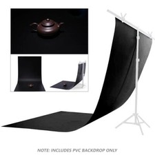 PVC Backdrop 60x130cm Photography Background PVC Waterproof Matte Black