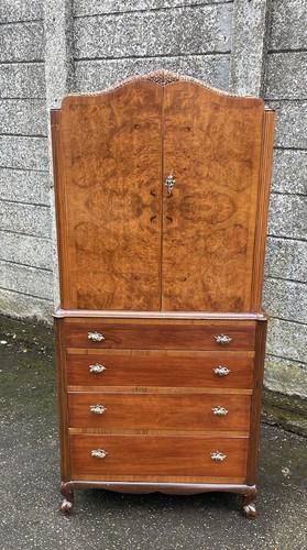 Superb walnut art deco - superb, tallboy