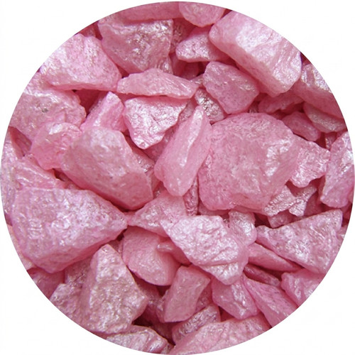 Pink silk quartz glass pebbles - pink,