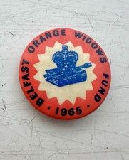 Orange Widows 1965 Fund Pin Lapel Badge Lodge Belfast Northern Ireland