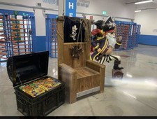 Large oak chair pirate - chair,