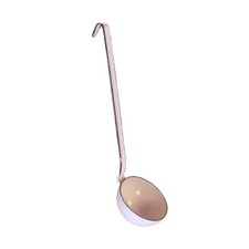 Enamel Soup Ladles White with