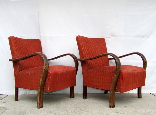 Pair art deco armchairs - pair,