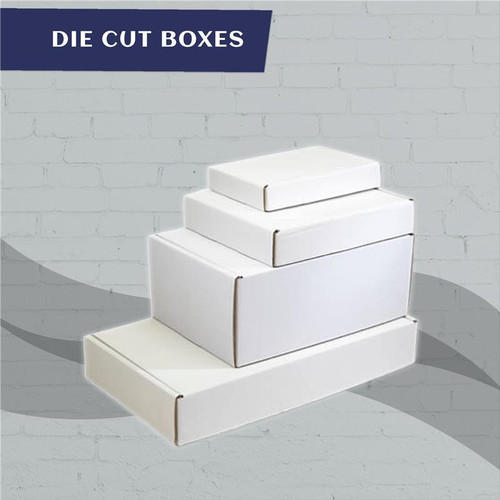 White die cut postal storage - die,