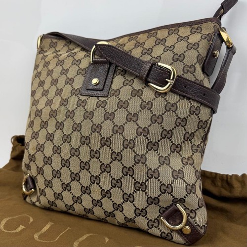 Gucci abbey canvas shoulder - abbey,