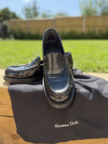 Massimo dutti black - black, leather