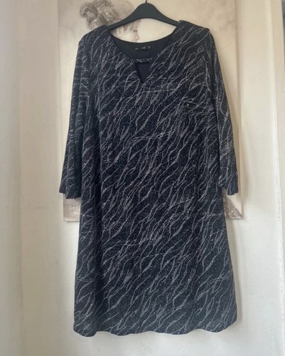Black silver sparkle swing - black,