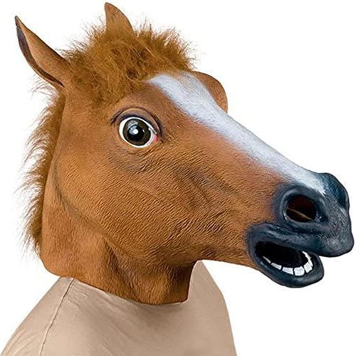 Rubber horse head mask latex - rubber,