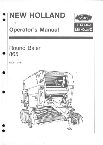 New holland round baler 865 - new,