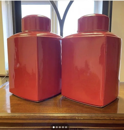 Pair large red ginger - of,