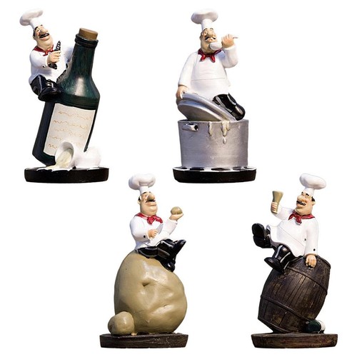 Chef statue cute - chef, resin