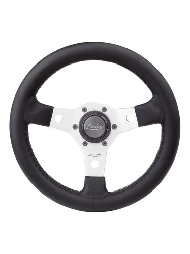 Universal black steering wheel - black,