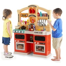 Large Kids Play Kitchen 69PCS Pretend Kitchen Toy Set Children Cooking Role Gift