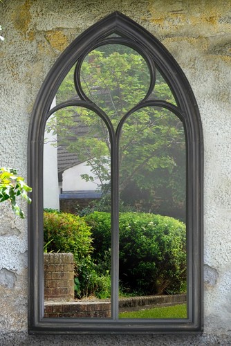 Large mirror garden wall - large,