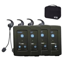 4 Set Soccer Bluetooth Headset Communication Referee Intercom Earpiece with Case