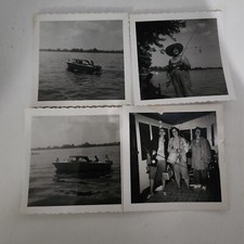 Lot Vintage B&W girls fishing