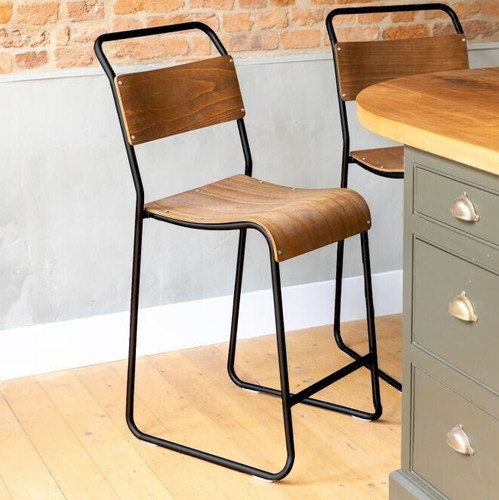 Black frame stacking - black, stool