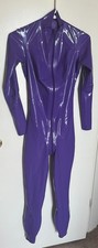 Libidex Princess Front Zip Catsuit Small Tall Length in Supatex Violet (Purple)