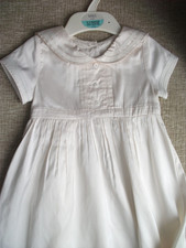 M&S Autograph 100% Soft Silk Fully Lined Ivory Christening Gown 9-12 Months NEW