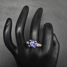 Sterling Silver Lab Purple