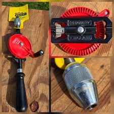 Vintage Stanley 03-103 Hand Drill Carpentry Woodwork Tool Made in England EUC