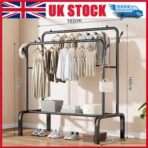 Heavy duty double clothes rail - heavy,