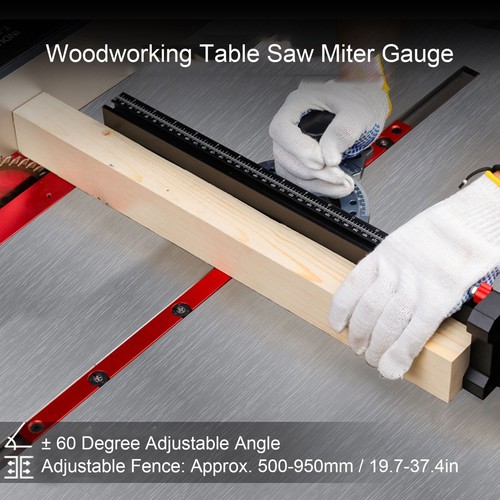 Table miter gauge - with, micro