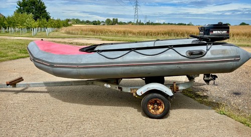 Avon rib boat with - , trailer