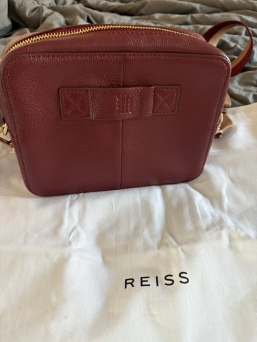 Reiss leather burgundy bag - leather,