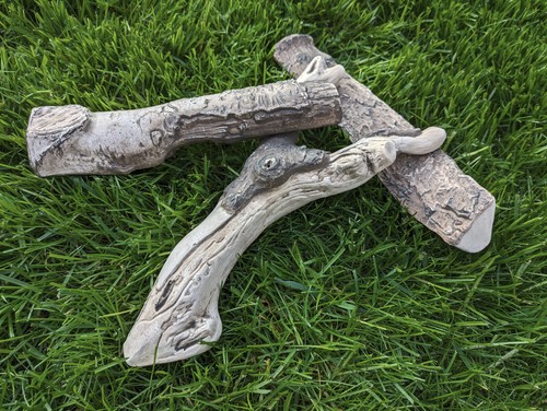 Ceramic logs 3pcs mix - , hand
