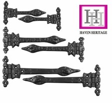 Cast Iron Spear Hinges  Black