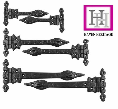 Cast iron spear hinges black - hinges,