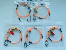 5x Single Hook Flapper Rigs