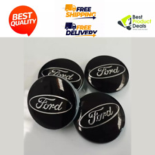 4x 54MM BLACK FORD ALLOY WHEEL CENTRE FUSION FOCUS 3 FIESTA MONDEO MK2 MK4 KUGA