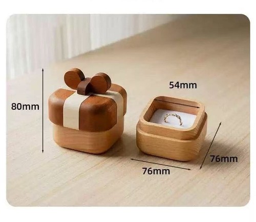 Ring case wooden box - case,