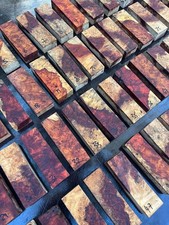 Two-tone AMBOYNA BURL knife