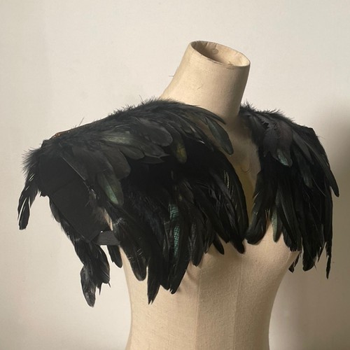 Artificial feather shawl cape - feather,