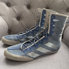 Adidas Box Hog 4 Mens Boxing Boots Wonder Steel Grey Met GZ6117 Mens UK 10 w/box