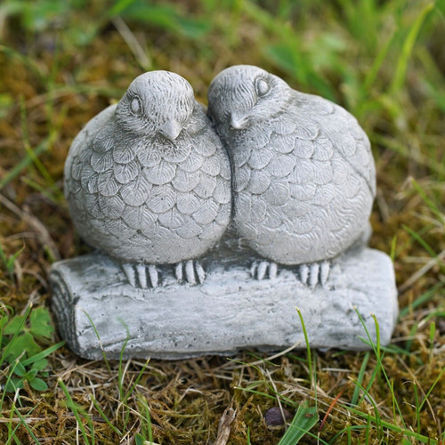 Blue tits stone garden - blue,