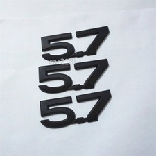 3x Black Matte 5.7 Metal Decal Sticker Badge Emblem Motor Trunk V8 Racing Luxury