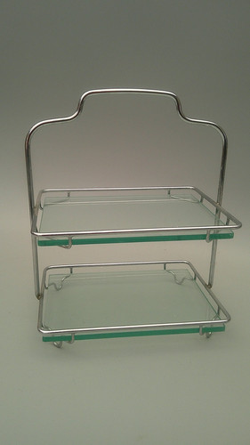 Art deco two tier chrome - art,