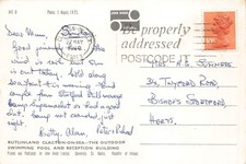 FAMILY HISTORY - POSTCARD - SUMMERS - BISHOP'S STORTFORD TWYFORD ROAD