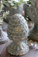 Huge 20cm Grey Acorn Finial Shabby French Chic Gray Ornament Shelf Sitter Décor