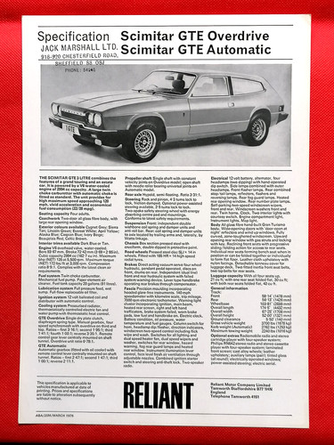 1976 reliant scimitar - 1976,