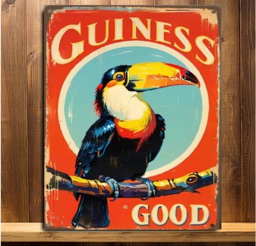 Guinness vintage metal - guinness, sign