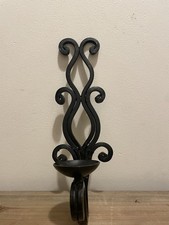 Black candle wall sconce - black,