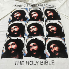 Vintage MANIC STREET PREACHERS Sz.L The Holy Bible Jesus Christ T-Shirt REPRINT