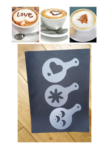 3pcs cappuccino template - 3pcs,