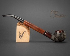 LONG WOODEN SMOKING PIPE FOR TOBACCO  CHURCHWARDEN no 53  9"  Rustic Brown  PEAR