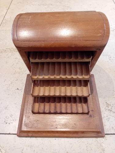 Art deco wooden cigarette box - cigarette,